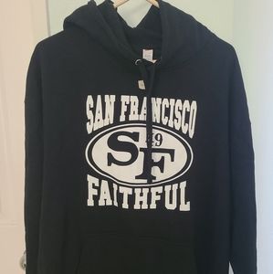 San Francisco 49ers black hoodie- XL